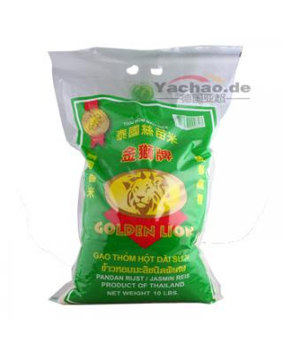 泰国 金狮牌 丝苗香米10LBS 绿袋 4.5kg/Goldenlion jasmin Reis 4.5kg green