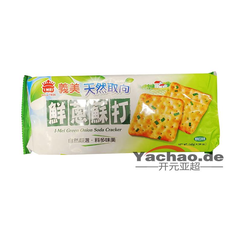 义美 鲜葱苏打饼 140g/i mei green onion soda Crackers 140g
