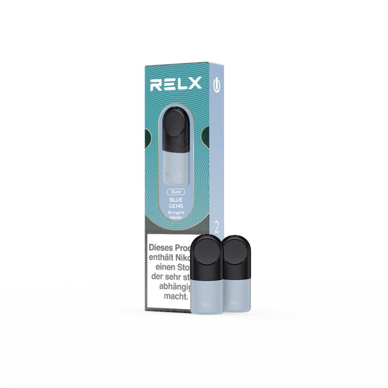 悦刻 RELX Pod-2 Pod Pack-Blue Gems-18mg/ml-DE蓝莓18mg