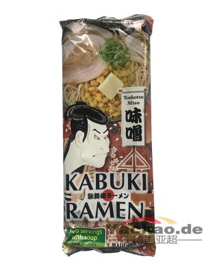 天长歌舞伎 味噌味拉面 2人份 240g/KABUKI Miso Geschmack Ramen 240g