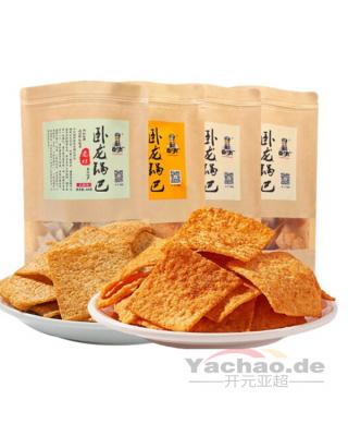 卧龙 脆锅巴 销魂香辣味 128g/Black Rice cracker-spicy Flavor 128g