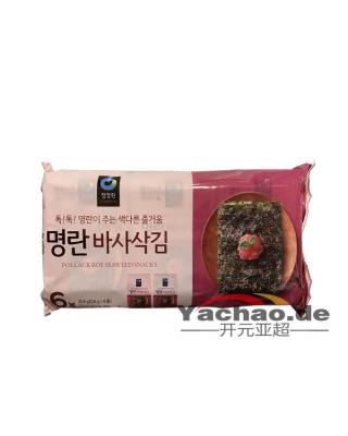 韩式 包饭紫菜 明太子口味 独立包装 6*3.8g/Roasted Seaweed w Pollack Roe 6*3.8g