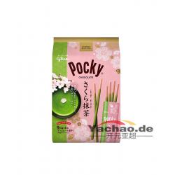 pocky 樱花抹茶味 kura matcha 114g