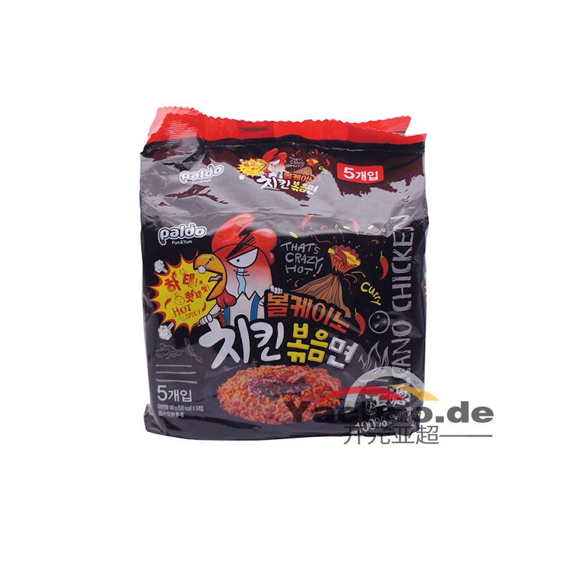 韩国 Paldo辣鸡面超辣火鸡面 4包装 560g/Instant Noedels Volcano Kip Hot & Spicy, 4*140g