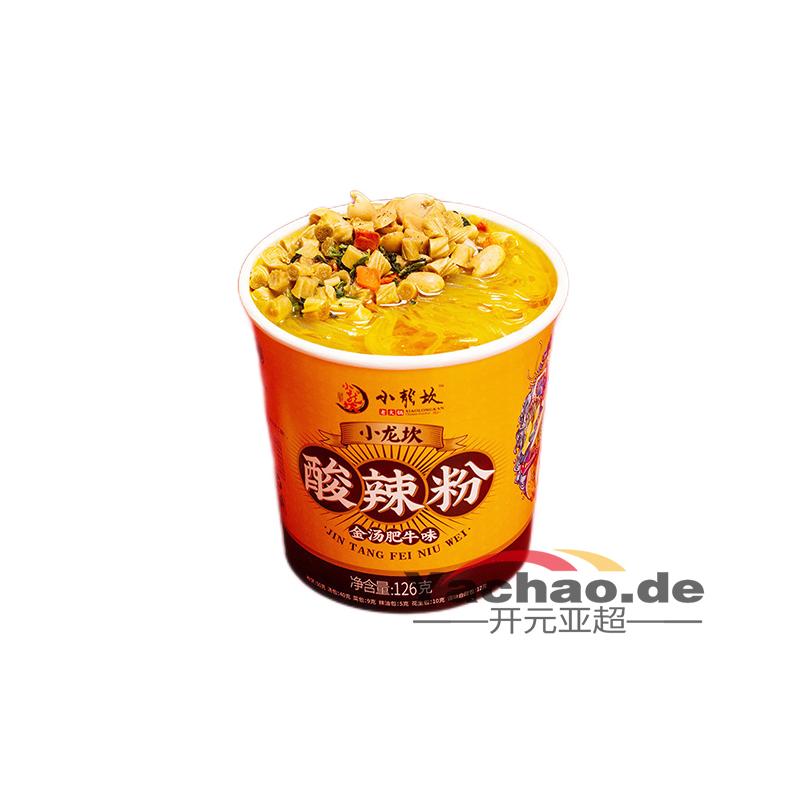 小龙坎 酸辣粉金汤肥牛味126g/Hot and sour noodles Geschmack von Rindfleisch 102g