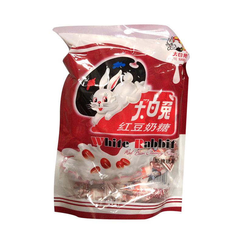 大白兔奶糖 牛奶糖果 红豆味 200g