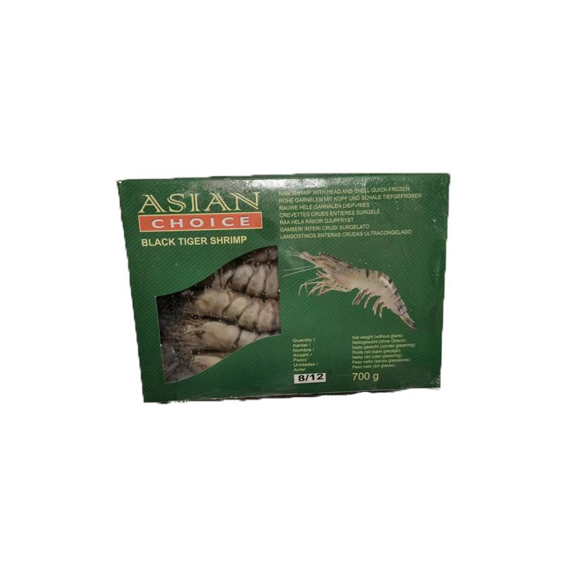 生鲜 冷冻 Asian 冰冻老虎虾 黑虎虾 13/15 700G /Asian Garnelen 1KG