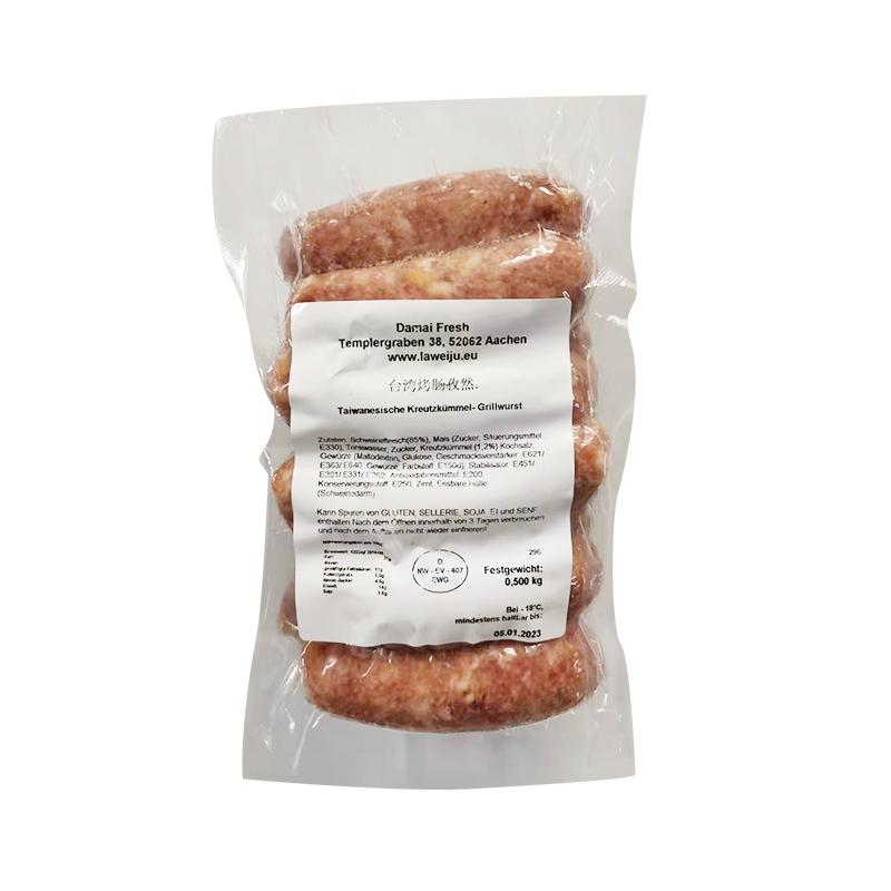 腊味居 台湾烤肠孜然 500g/Taiwan Grillwurst Kreuzkümmel 500g