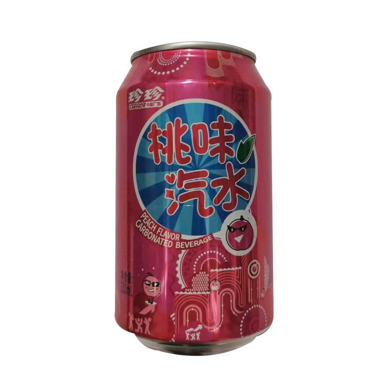 珍珍 桃子味汽水 330ml/Pfirsich aromatisierte Soda 330ML