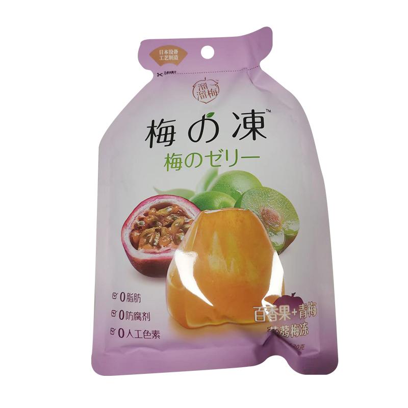 溜溜梅 蒟蒻果冻 百香果+青梅120g/Maracuja-Gelee + Grüne Pflaume 120g