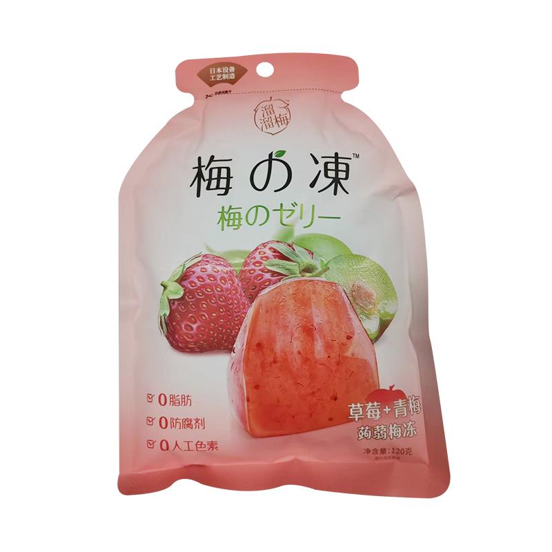 溜溜梅 蒟蒻果冻 草莓+青梅120g/Gelee Erdbeere + Grüne Pflaume 120g