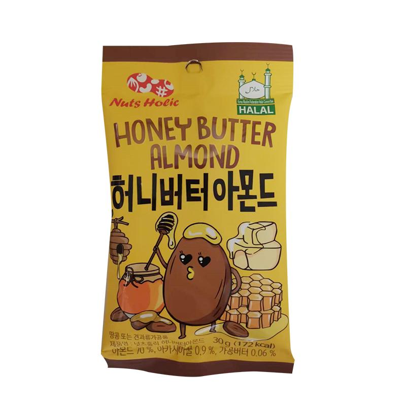 Nuts holic 坚果杏仁蜂蜜黄油味30g、Nuss-Mandel-Honig-Butter-Geschmack 30g
