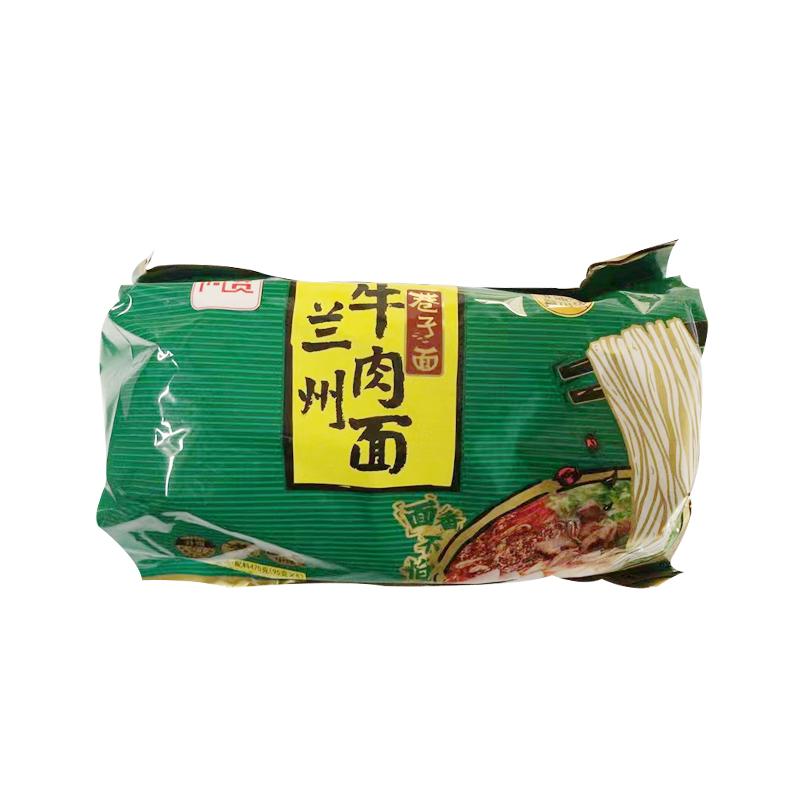 白家阿宽 巷子面兰州牛肉味五连包475g