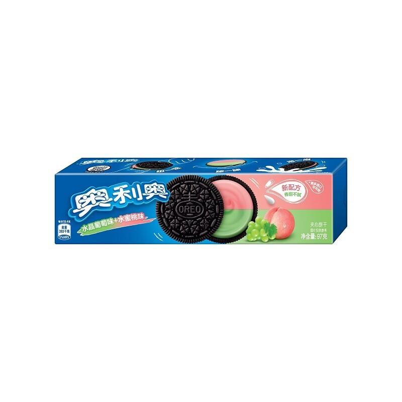 奥利奥 夹心饼干 葡萄水蜜桃味97g/Oreo Trauben-Pfirsich-Geschmack 97g