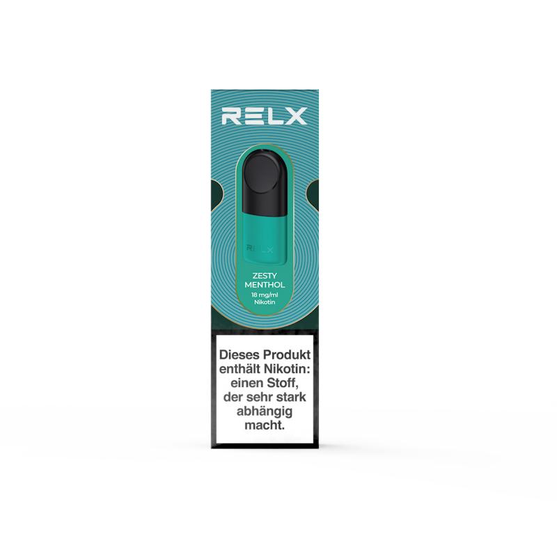 悦刻 RELX Pod-2 Pod Pack-Zesty Menthol-18mg/ml-DE 柠香薄荷18mg