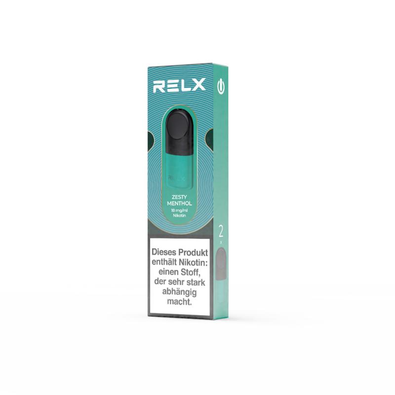 悦刻 RELX Pod-2 Pod Pack-Zesty Menthol-18mg/ml-DE 柠香薄荷18mg