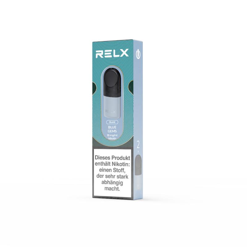 悦刻 RELX Pod-2 Pod Pack-Blue Gems-18mg/ml-DE蓝莓18mg