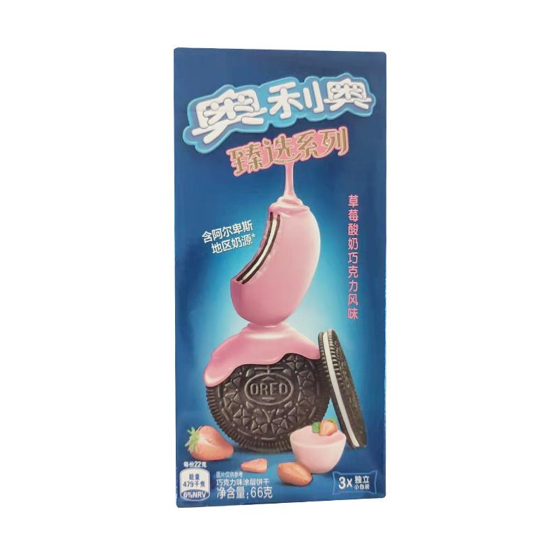 奥利奥 臻选系列夹心饼干 草莓酸奶巧克力66g