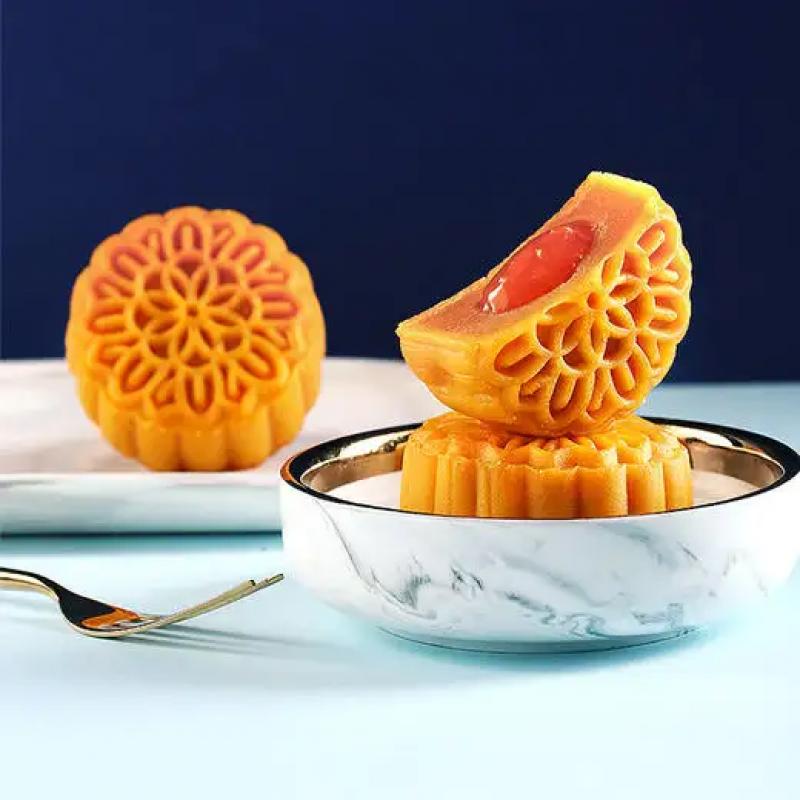 香港帝皇 帝皇奶黄流心月饼 单只 46g/Milchgelb fließendes Herz Mooncake, einzeln 46g