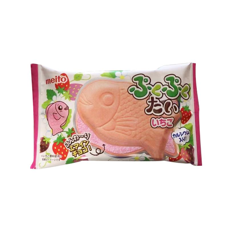 买二赠一 Meito 草莓夹心鲷鱼烧 饼干16.5g