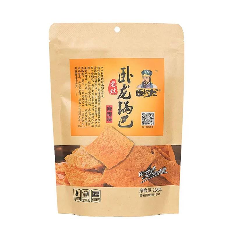 卧龙 老灶锅巴 麻辣味 200g/Knusprige Kruste Würziger Geschmack 200g