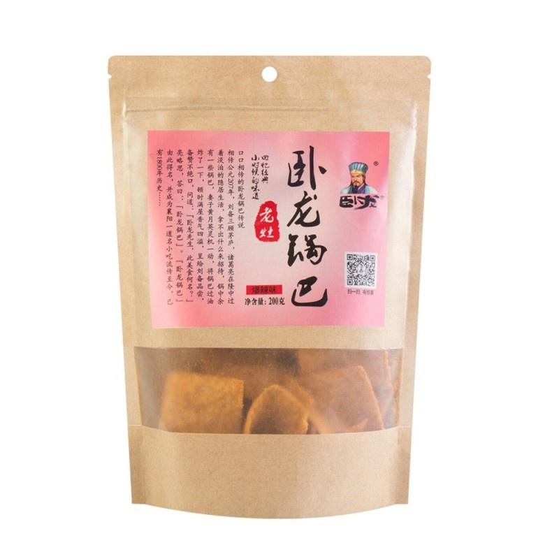 卧龙 老灶锅巴 爆辣味 200g/Knusprige Kruste Heiß Würziger Geschmack 200g