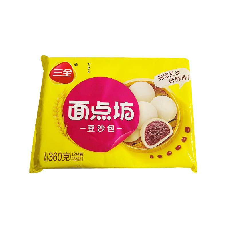 生鲜 冷冻 三全 豆沙包360g/Baozi gefüllt mit roter Bohnenpaste