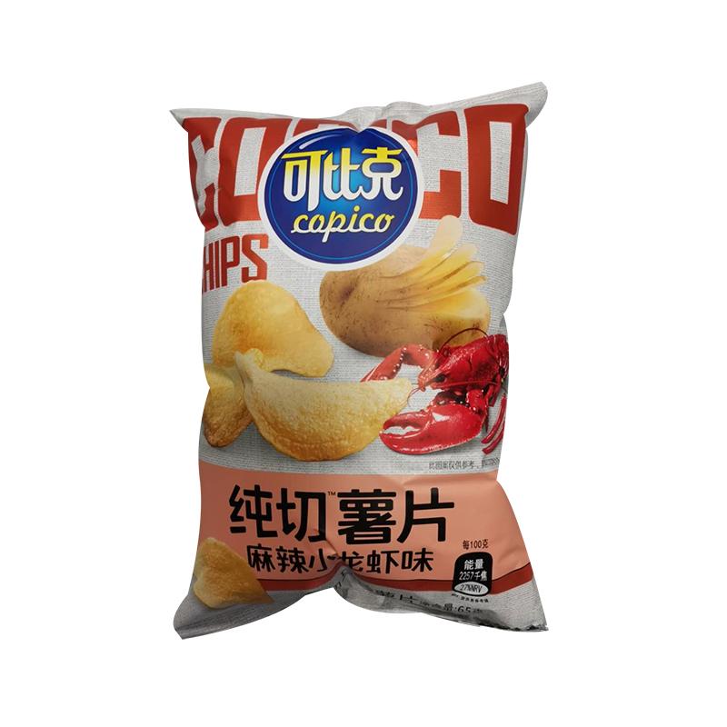 可比克 麻辣小龙虾味纯切薯片65G/Würziger Krebsgeschmack pur geschnittene Kartoffelchips 65G