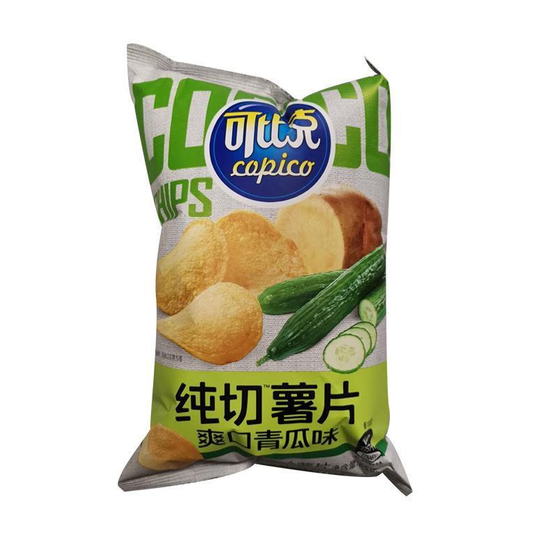 可比克 青瓜味纯切薯片65G/Gurkengeschmack pur geschnittene Kartoffelchips 65G