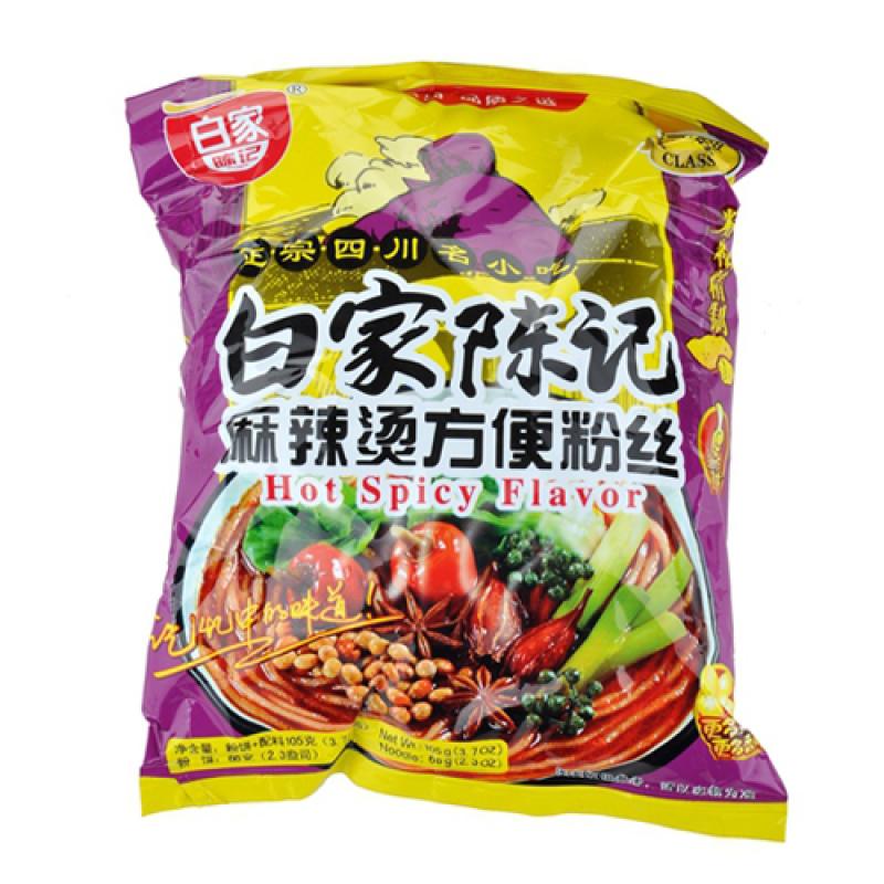 白家 白家陈记 方便粉丝 麻辣烫味 105g/Instant Süßkartoffelnudeln 105g