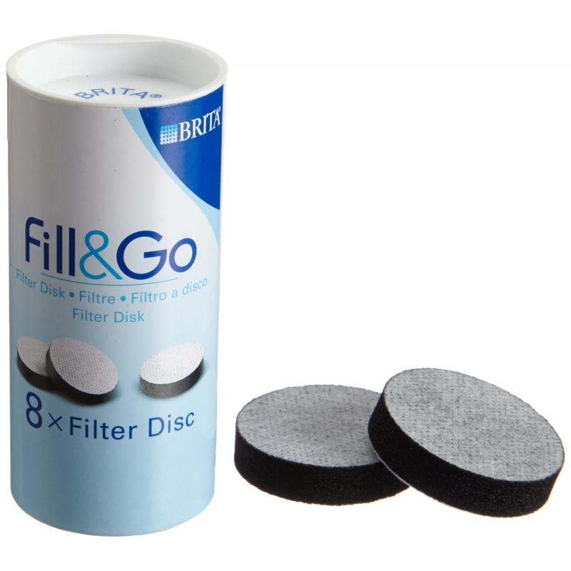 德国 BRITA Fill and Go 碧然德直饮滤水杯替换滤芯 1桶8枚8* flier disc