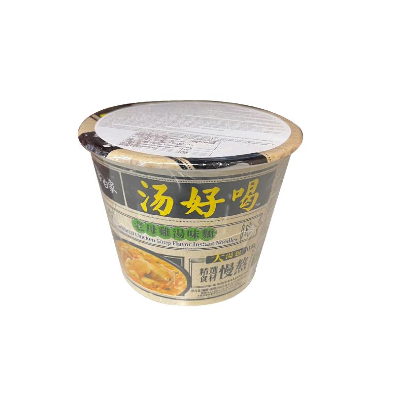 白象 汤好喝 老母鸡汤味面（桶装）107g/Gute Suppe Laomu Hühnersuppe Aromatisierte Nudeln (Fass) 107g