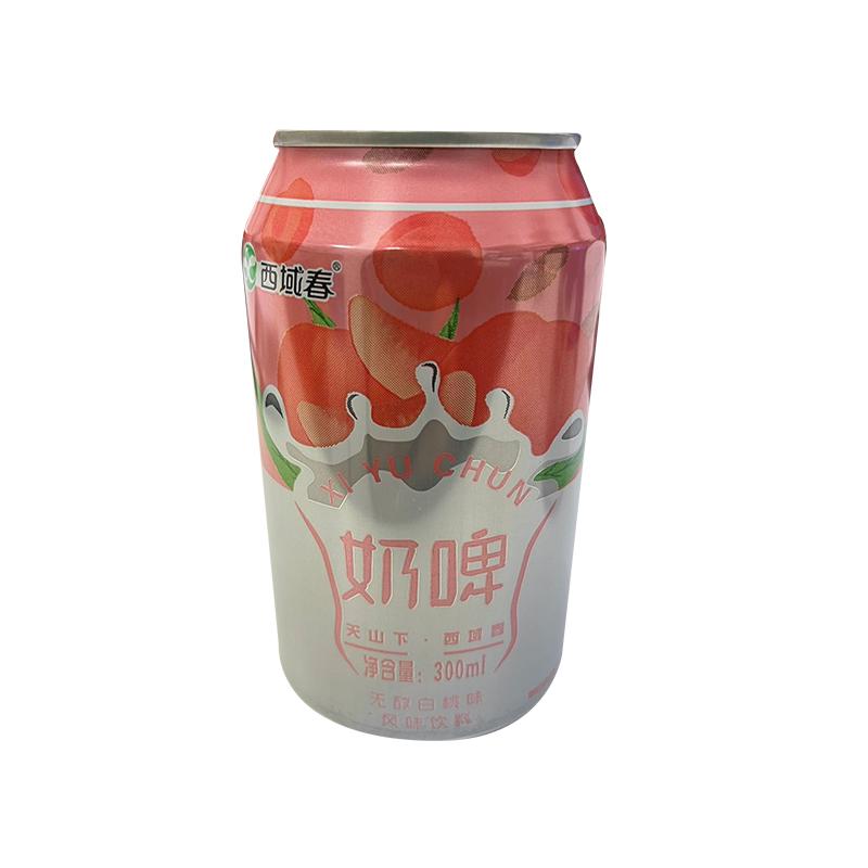 西域春 奶啤 无醇白桃味300ml/Milchbier ohne Alkohol und weißen Pfirsich Geschmack 300ml