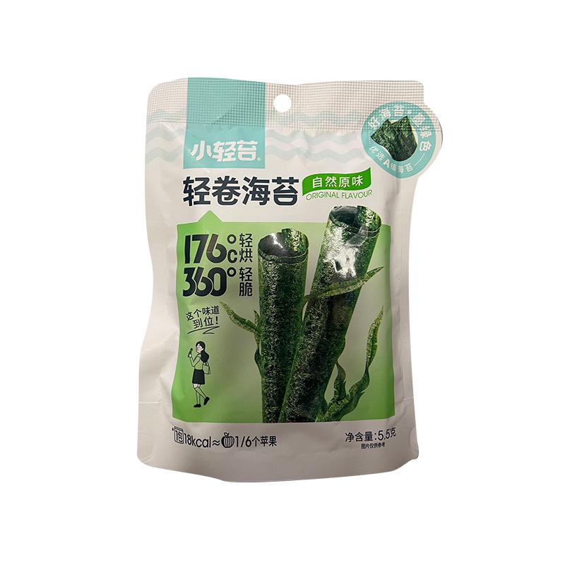 小轻苔 海苔 轻卷海苔装5.5克（原味）/Light Roll Seetang Packung 5.5 g (original Geschmack)