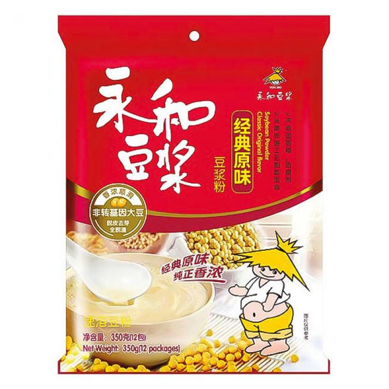 永和豆浆 豆浆粉 经典原味 12小包 350g/Yon Ho Soybean Milk Powder 350g