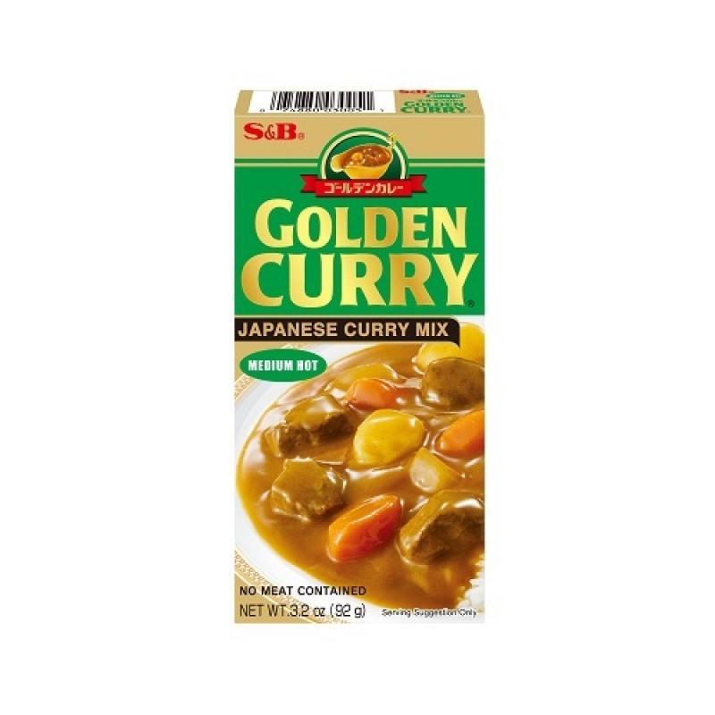 S&B 日式咖喱块 微辣/中辣 绿色92g/S&B GOLDEN CURRY MEDIUM HOT 92g