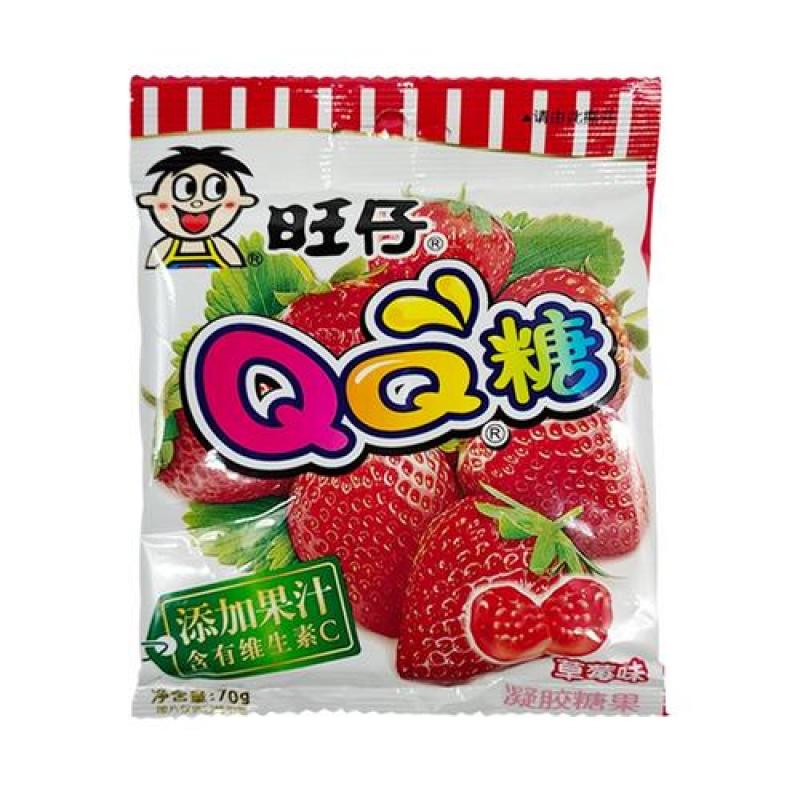 旺旺 旺仔 QQ糖 草莓味 70g/QQ Gummie Erdbeergeschmack WANGZAI 70g