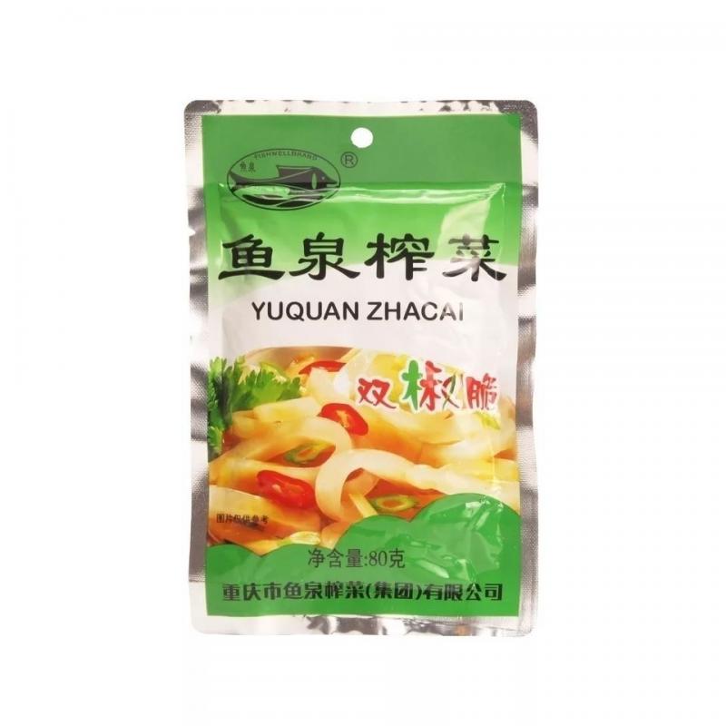 鱼泉榨菜 双椒脆 80g/Double Pepper Crispy 80g