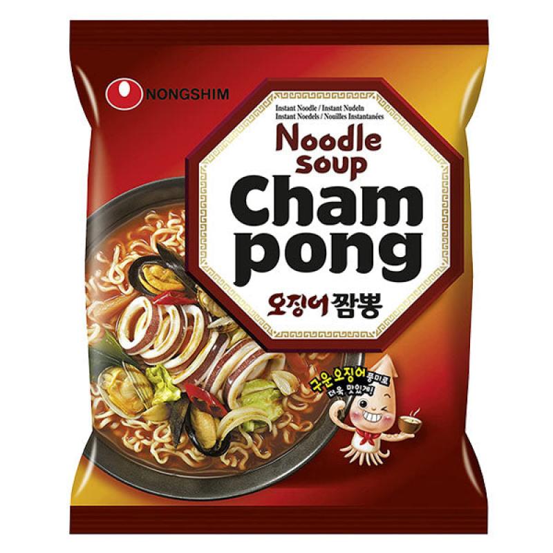 韩国农心 辛拉面 Cham-pong 什锦海鲜味 方便面  124g/NONGSHIM Instant Nudelsuppe Cham-pong 124g