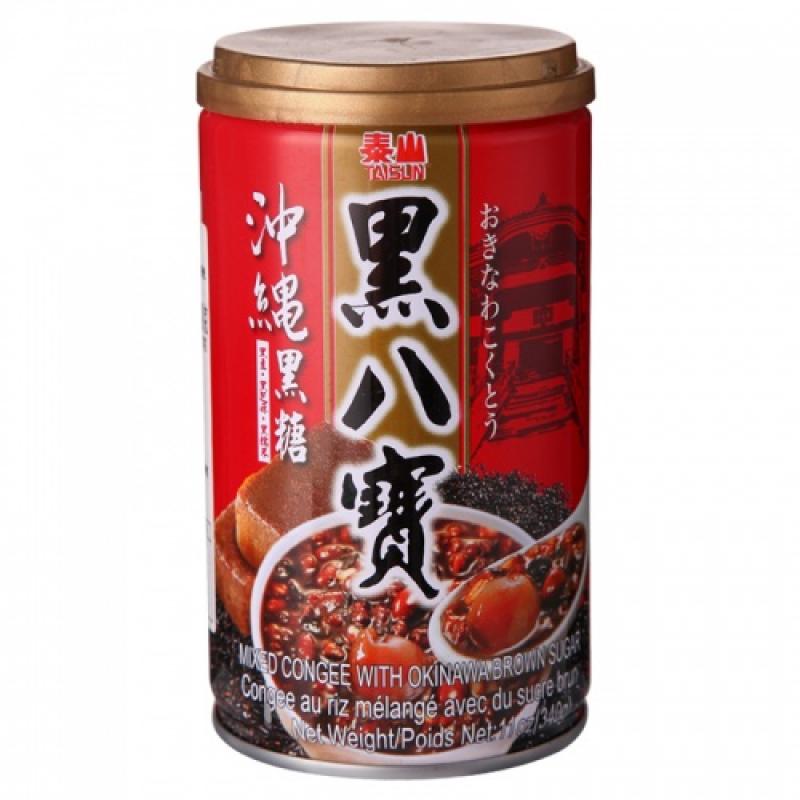 台湾 泰山 冲绳黑糖 黑八宝粥 340g/Mixed Congee with Okinawa brown Sugar 340g