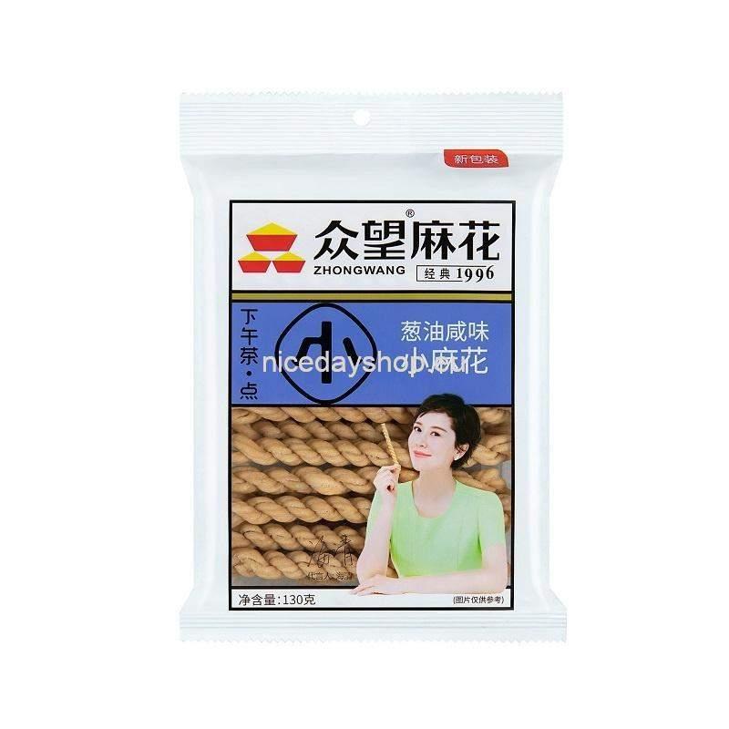 众望 小麻花 葱油香味 130g/Kringel Keks Lauchgeschmack 130g
