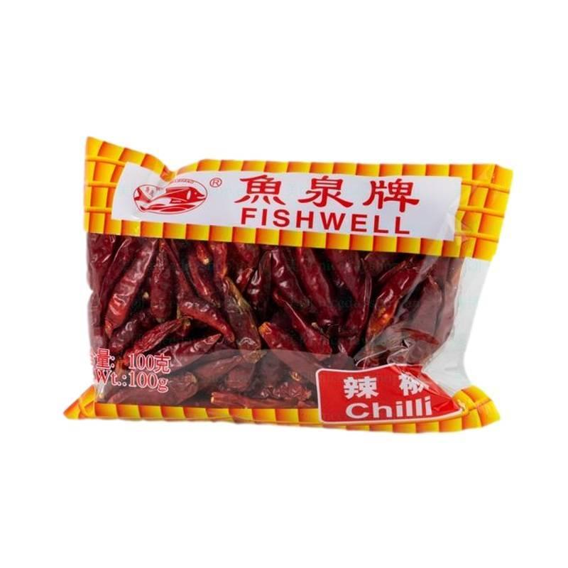 鱼泉牌 辣椒干 长条！100g/Fishwell Chilli 100g