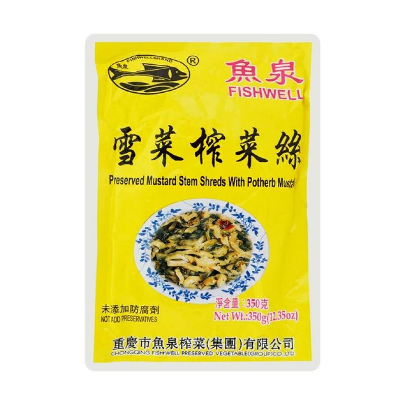 鱼泉 榨菜 雪菜榨菜丝 350g/Eingelegete Gemüse 350g