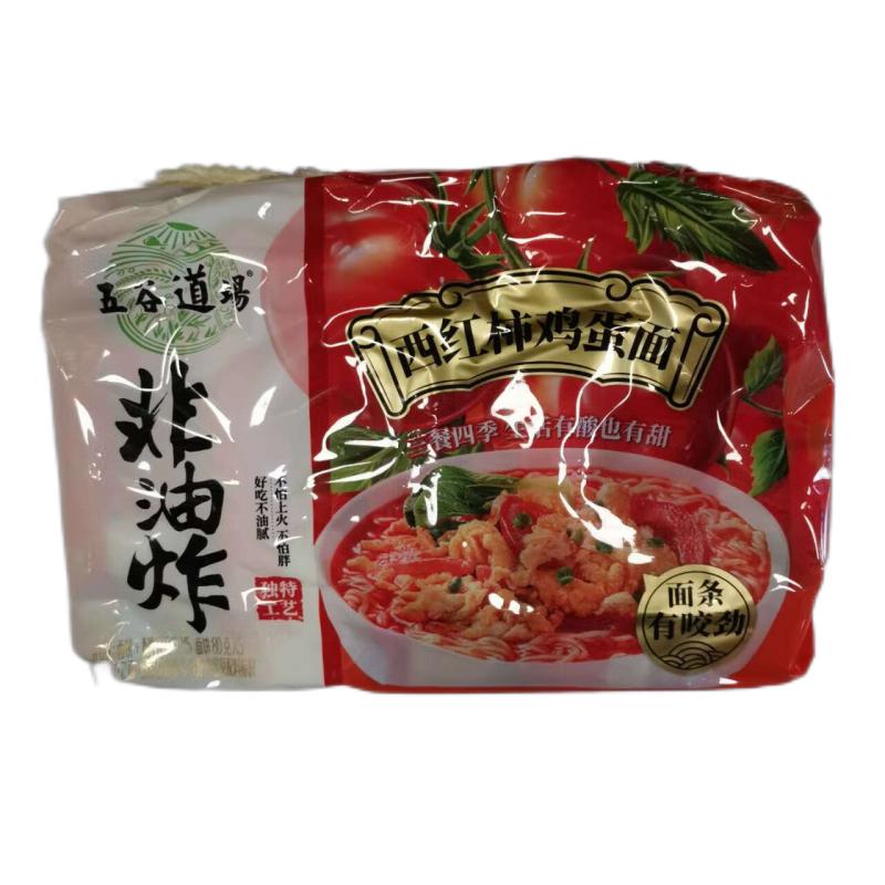 五谷道场 经典西红柿鸡蛋面五连包 97g*5/Tomaten und Eiernudeln Five Pack