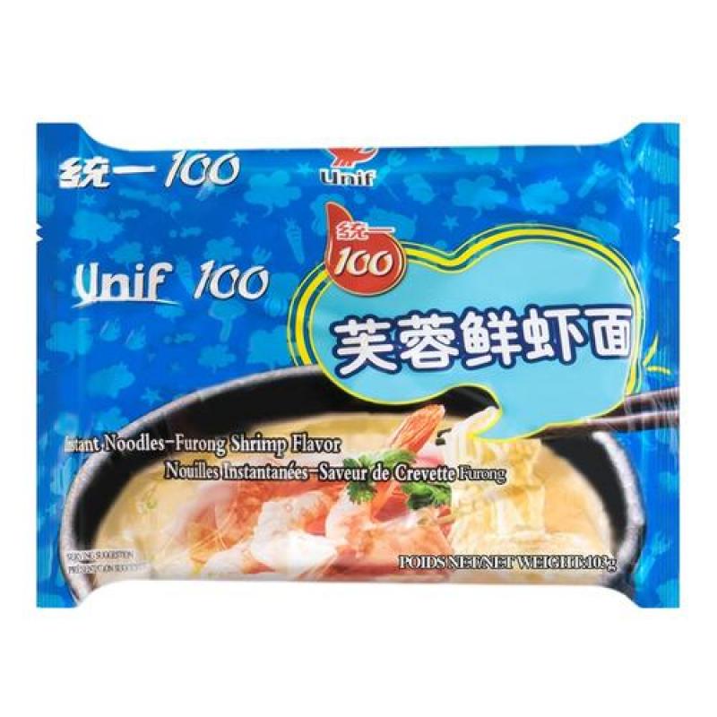 统一100 芙蓉鲜虾面 103g/Instant Noodles-Furong Shrimp Flavor 103g