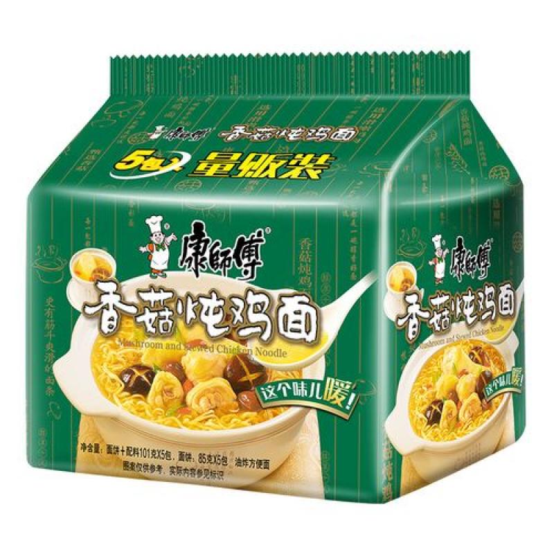 康师傅方便面 五连包 香菇炖鸡面 5*85g/KSF Instant Nudel mit Hähnchenges