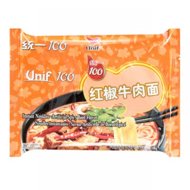 统一100 红椒牛肉面108g/Instant Nudeln Würziges Rindfleisch-Geschmack 108g