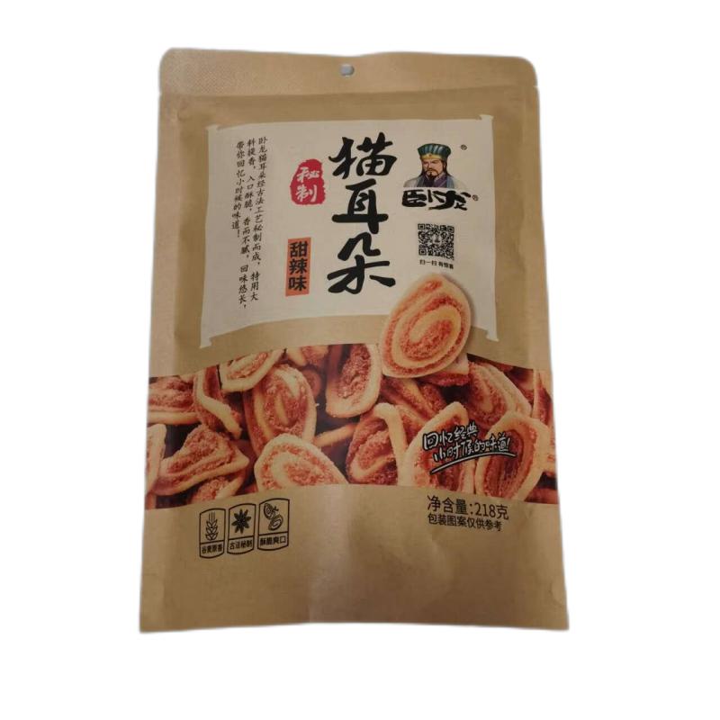 卧龙 猫耳朵 甜辣味218g/Katzenohren (Gedämpftes Katzenohrbrot) Süß und würzig 218g