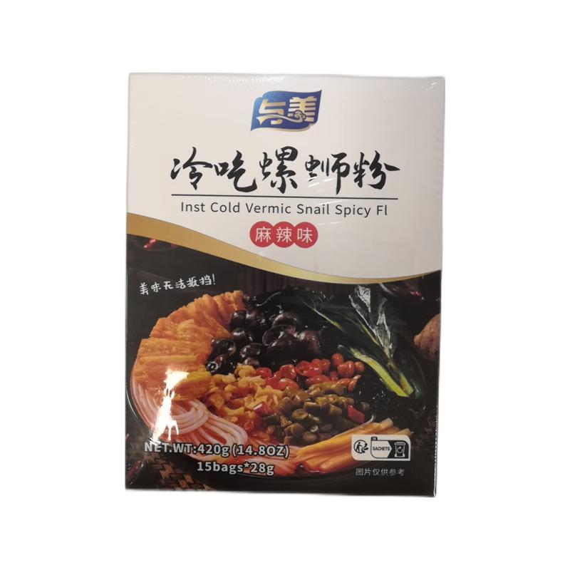 与美 冷吃螺蛳粉 麻辣420g/Kaltes Luosifen 420g