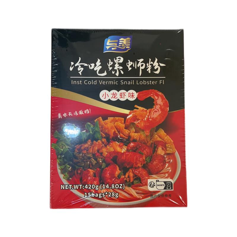 与美 冷吃螺蛳粉 小龙虾420g/Kalt fressende Luosifen Krebse 420g